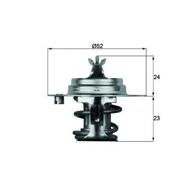 Abbildung von MAHLE ORIGINAL TX 7 88D Kühlwasserthermostat 88 52 mit Dichtung LAND ROVER: Freelander I SUV, SUV Cabrio, FORD: Sierra Mk2 Limousine
