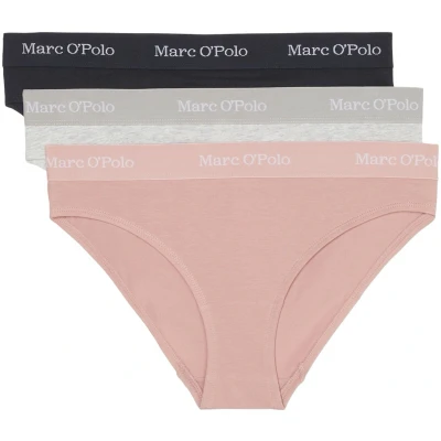 Abbildung von Marc O&#039;Polo Essentials 3 PACK Slip, Damen, Größe: XS, Dark navy/grey melange/rose