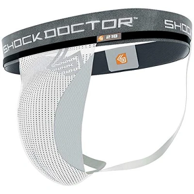 Abbildung von Shock Doctor Herren Tiefschutz Suspensorium mit Cup Tasche ohne Cup, Weiß, XXL, 218 WH