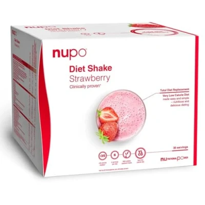 Abbildung von NUPO® Diät shakes zum abnehmen Vegan Glutenfrei [Erdbeere 30 Portionen] Abnehm Shake für Frauen &amp; Männer Pulver Trinkmahlzeit Mahlzeitenersatz Slim