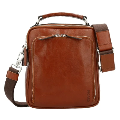 Abbildung von Picard Schultertasche aus Wasserbüffelleder mit Reißverschluss in der Farbe Cognac Braun, 520851B210