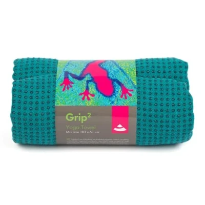 Abbildung von Yogatuch GRIP ² Yoga Towel mit Antirutschnoppen jungle green