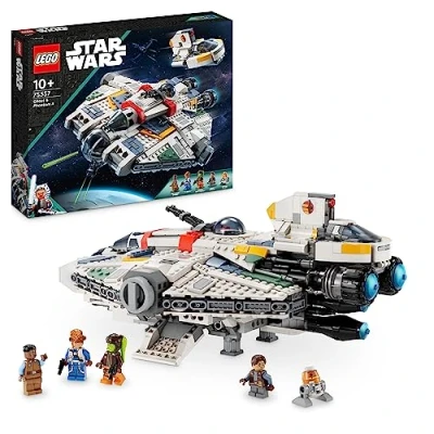 Abbildung von LEGO Star Wars 75357 Ghost &amp; Phantom II Set mit 2 Ahsoka Fahrzeugen Raumschiff Spielzeug 5 Minifiguren inkl. Jacen Syndulla und Chopper Droidenfigur Ostergeschenke für Kinder