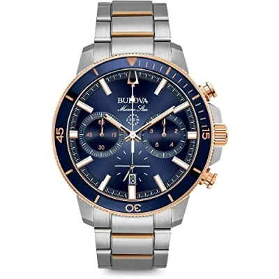 Abbildung von Bulova Marine STAR Chronograph, Herren, Größe: One Size, Silver coloured