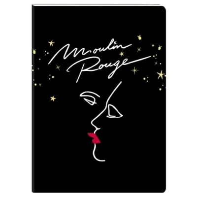 Abbildung von Clairefontaine 812437C Notizbuch Moulin Rouge, mit flexiblem Einband DIN A6 10,5x14,8 cm, 64 Blatt, blanko, sortiert, 1 Stück