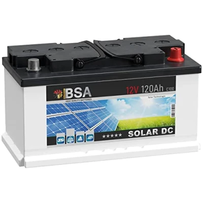 Abbildung von BSA Solar DC 12V 120Ah Batterie Solarbatterie Versorgungsbatterie Boot Wohnmobil (120Ah)