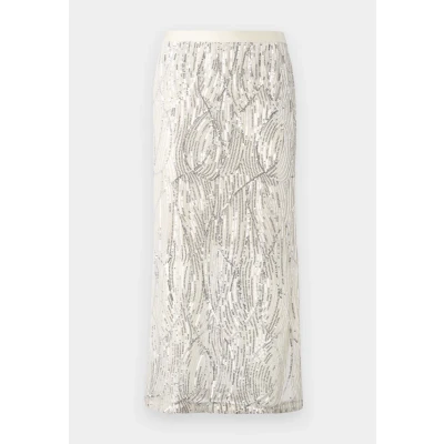 Abbildung von Pieces Pctasha Bleistiftrock, Damen, Größe: XS, Silver coloured gray
