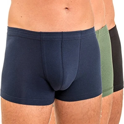 Abbildung von HERMKO 3901 3er Pack Herren Boxershorts Pant aus 100% Bio Baumwolle, Größe:D 12 = EU 6XL, Farbe:Mix s/m/o