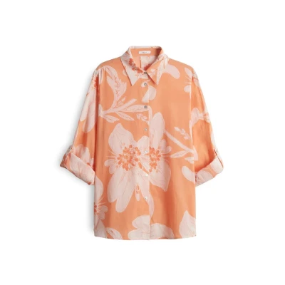 Abbildung von OPUS Langarm Fumine BOHÈME Hemdbluse, Damen, Größe: 34, Pale orange