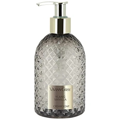 Abbildung von VIVIAN GRAY 3520 Seifenspender mit Creme Seife Gemstone, Ylang &amp; Vanilla, grau/gold (300 ml)