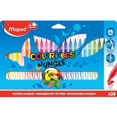 Abbildung von MAPED 3154148454229 Pack 24 Filzstifte Jungle
