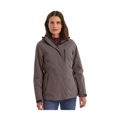 Abbildung von Killtec Damen Outdoorjacke Funktionsjacke mit abzippbarer Kapuze KOW 140 WMN Jckt wasserdicht, Winddicht, atmungsaktiv 00548 dunkel Malve 36