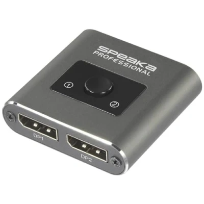 Abbildung von SpeaKa Professional SP BDS 250 2 Port DisplayPort Switch UHD 8K @ 60 Hz, 4K 120 Hz