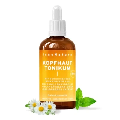 Abbildung von InnoNature Kopfhaut Tonikum Sanfte Pflege bei irritierter 100ml, trockener, schuppiger, Kopfhaut, vegan