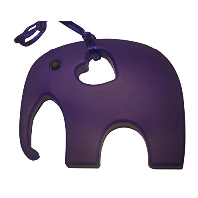 Abbildung von Elefant Beißring für Babys &amp; Zahnungshilfe beim Zahnen, BPA Frei Perfektes Baby Spielzeug Geschenk in 12 Farben Erhältlich (Navy Blau)