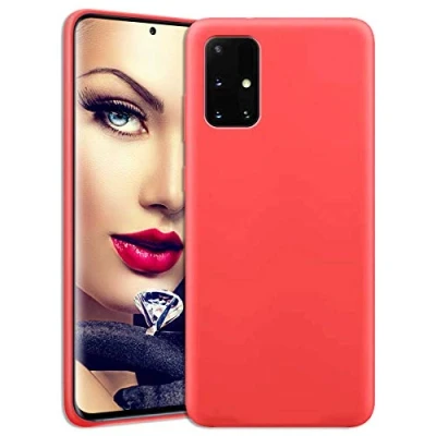 Abbildung von mtb more energy® Soft Silikon Hülle kompatibel mit Motorola Edge 40 Neo rot Satin Touch Liquid Silicon Case Handyhülle Cover