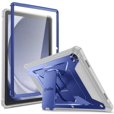 Abbildung von Fintie Hülle für Samsung Galaxy Tab A9 Plus 11 Zoll 2023, Ganzkörper Rugged Hybrid Stand Schutzhülle mit eingebauter Schutzfolie Tablet A9+11 Zolll SM X210/X216/X218, Blau
