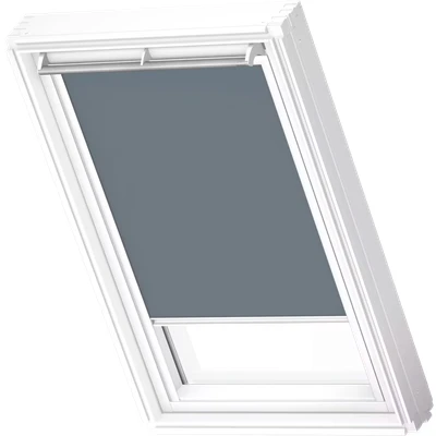 Abbildung von VELUX Original Dachfenster Verdunkelungsrollo, mit weißer Führungsschiene, Blaugrau, für GGL CK02, GGU CK02