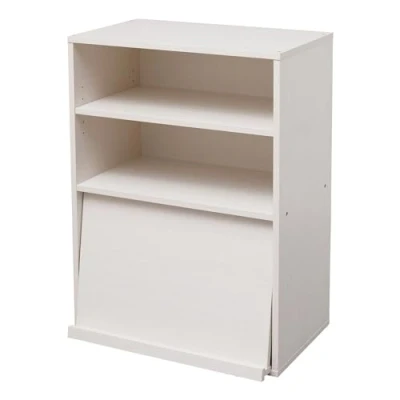 Abbildung von Iris Ohyama, Möbel mit Türen, Aufbewahrungsregal, 2 modulare Fächer alle 3.2cm, Design, Modern, Mehrzweck, Büro, Schlafzimmer, Wohnzimmer Flap Rack CHR 1 Eiche weiß