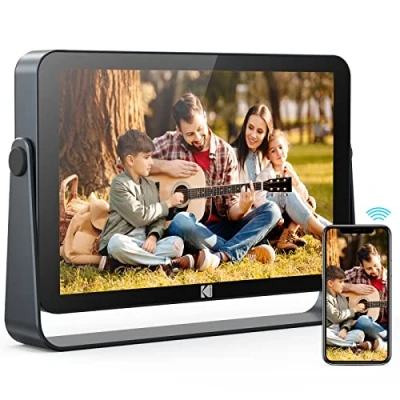 Abbildung von KODAK 10,1 Zoll WiFi Digitaler Bilderrahmen, 4000mAh Akku, 1920x1200 G+G IPS Touchscreen Smart Fotorahmen, Integrierter 32 GB Speicher, Automatische Drehung, APP