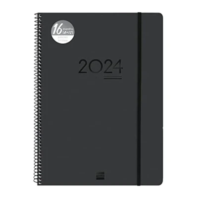 Abbildung von Finocam Terminkalender Ikon 16 Monate 2023 2024 Wochenansicht vertikal September bis Dezember (16 Monate) Schwarz International