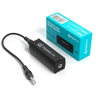 Abbildung von DigitalLife 3.5 MM ground loop noise Isolator, Audio isolator for System/Home Stereo/Bluetooth Speaker/Home Devices and More 3.5mm TRS filter