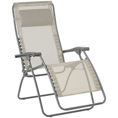 Abbildung von Lafuma Relax Liegestuhl, Klappbar und verstellbar, RSXA Clip, Batyline, Farbe: Seigle, LFM2035 8548
