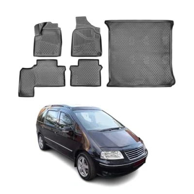 Abbildung von OMAC 7516444 250 Fußmattensatz Gummi, TPE (thermoplastischer Elastomer) 5 schwarz VOLKSWAGEN: Sharan I