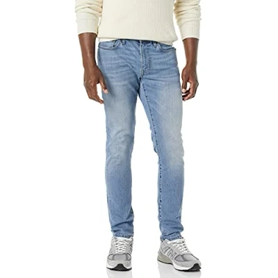 Abbildung von Amazon Essentials Herren Skinny Jeans mit hohem Stretchanteil, Helle Waschung, 30W / 29L