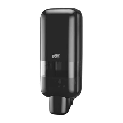 Abbildung von Tork Spender für Seifen und Händedesinfektionsmittel Schwarz S4, geeignet Flüssigseife, Schaum Gel, Elevation Design, 564508, 6 Stück