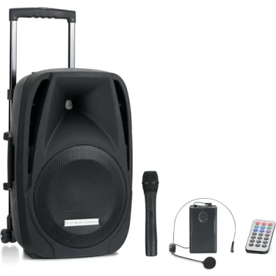 Abbildung von Pronomic PH12AW Akku Aktivbox 12&quot; Lautsprecher (Bluetooth, 80 W, MP3/SD/USB Player, inkl. Funkmikrofon &amp; Headset)