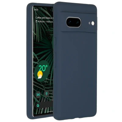 Abbildung von Google Pixel 7 Hülle Silikon Accezz Soft Case/Backcover Handyhülle Dunkelblau
