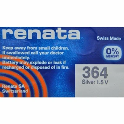 Abbildung von Renata Knopfzelle, Uhrbatterie, Silberoxid, 0 % Quecksilber, alle Größen, 1 Stück
