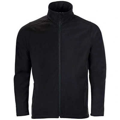 Abbildung von Sols Herren Race Softshell Jacke mit durchgehendem Reißverschluss, wasserabweisend (XL) (Schwarz)