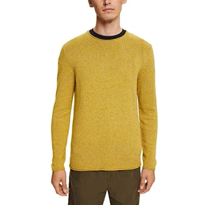 Abbildung von Esprit Strickpullover, Herren, Größe: Medium, Dusty yellow