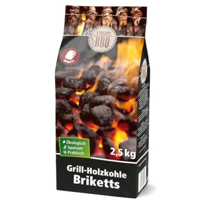 Abbildung von BURI Grillanzünder Grill Holzkohle Briketts 2,5kg Grillbriketts Grillkohle