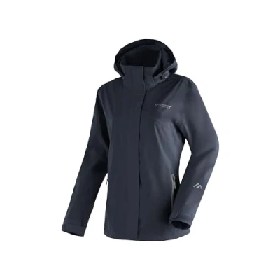 Abbildung von Maier Sports Metor Rec W, Damen Outdoorjacke, Wasserdichte Wanderjacke mit sportlichem Schnitt, PFC frei, Silverplus Netzfutter &amp; mTEX Wetterschutz, Dunkelblau, 38