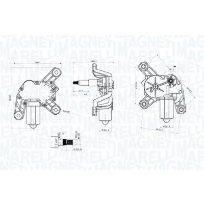 Abbildung von Wischermotor MAGNETI MARELLI 064070700010