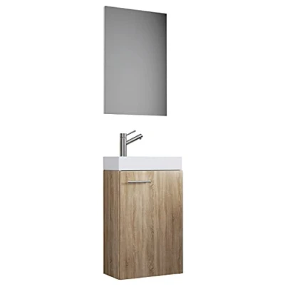 Abbildung von VCM Waschtisch 3 tlg Gäste WC Waschplatz Slito Schrank