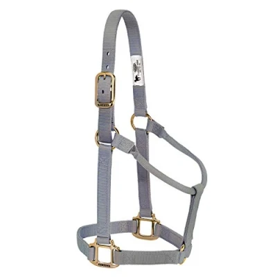 Abbildung von Weaver Leather Unisex Erwachsene Original Halfter, Nicht verstellbar, 2,5 cm kleines Pferd, Grau (Graphite//Nature&#039;s Delight), Small Horse
