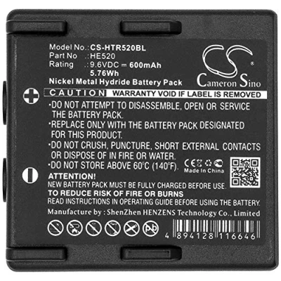 Abbildung von CS HTR520BL Akkus 600mAh Kompatibel mit [Hetronic] 68300510, 68300520, 68300525, Ergo, FBH300, Nova, Nova [Abitron] KH68300520.A Ersetzt Kompa