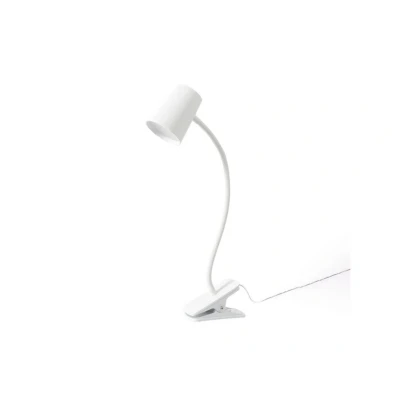 Abbildung von Lindby Ailina LED Tischlampe, Klemmfuß, weiß