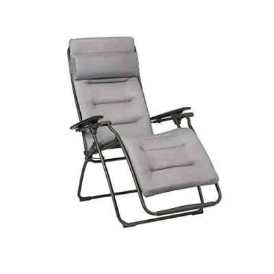Abbildung von Lafuma Mobilier Gartenstuhl Futura (Gartenliege, Liegestuhl, Outdoor Textilgewebe BeComfort), Zero Gravity Relaxliege, Clip System, bis 140 kg belastbar