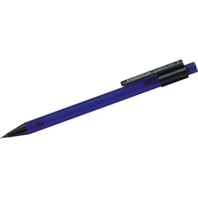 Abbildung von STAEDTLER 777 07 3 Druckbleistift graphite gefüllt mit B Minen, Minendurchmesser 0,7 mm, Schaftfarbe: blau, 10 Stück im Kartonetui