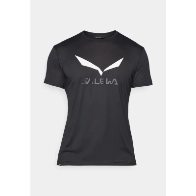 Abbildung von Salewa Solidlogo DRY Sport Tshirt, Herren, Größe: 48, Black out
