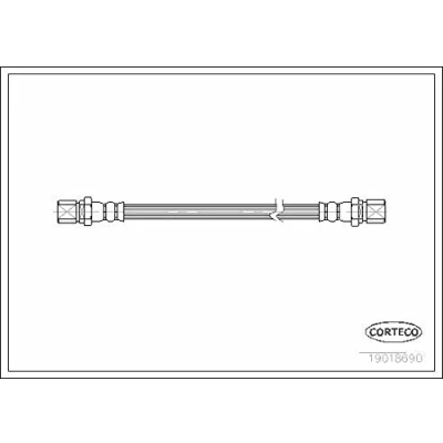 Abbildung von CORTECO 19018690 Bremsschläuche Hinterachse 315 FORD: FIESTA 2