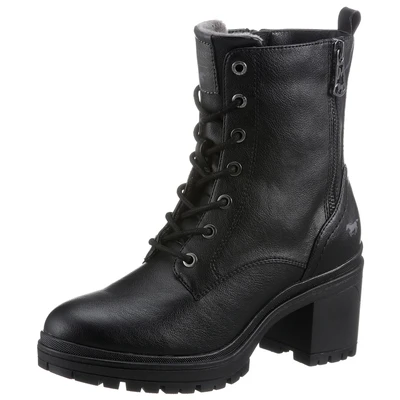 Abbildung von Mustang Plateaustiefelette, Damen, Größe: 41, Schwarz Schuhe