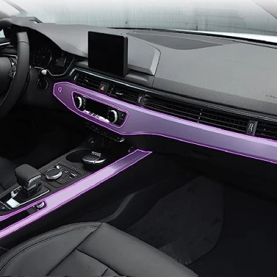 Abbildung von LAVIYE Auto Innenraum Zubehörfolie transparente TPU Konsole Anti Kratz Folie Radio Display Film, für Audi A4 A5 B9 FY 2016 2020