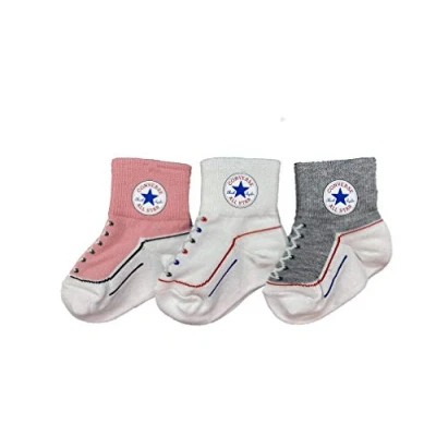 Abbildung von Converse Chuck Infant Quarter 3 PACK Unisex Socken für Kinder, Größe: 16 17, Coastal pink