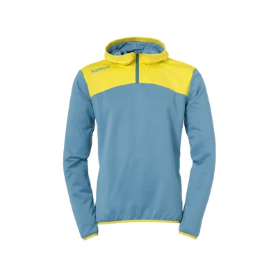 Abbildung von Kempa Herren Emotion 2.0 Quarter Zip Hoodie, Dove blau/limonengelb, M